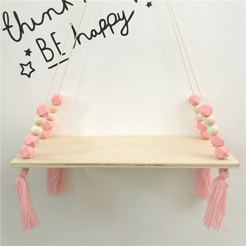 beaded-hanging-wooden-shelfchildrensliving-simply-house-391106 Children's Beaded Hanging Wooden Shelf - Living Simply House