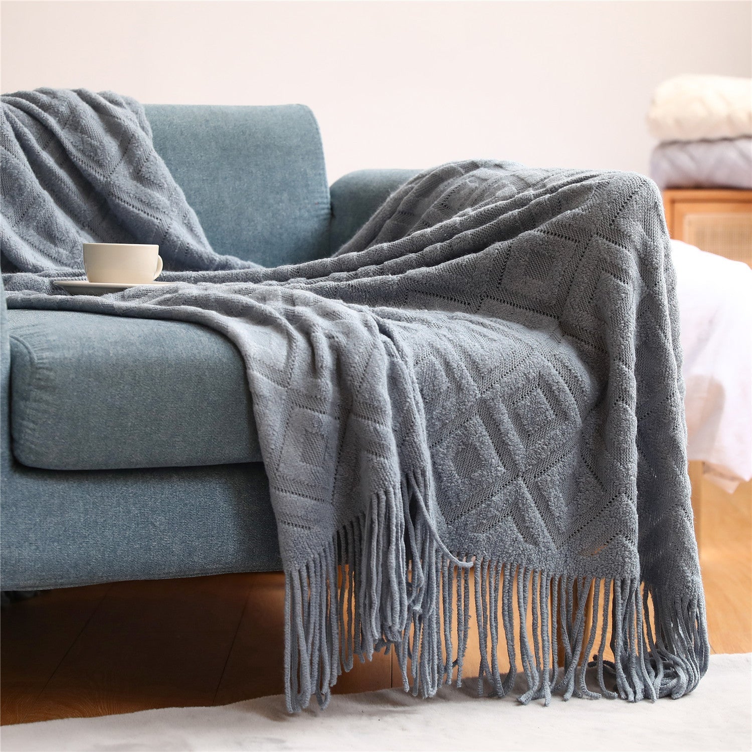 geometric-knitted-blanketblankets-and-throwsliving-simply-house-657964 Blankets and Throws Geometric Knitted Blanket - Living Simply House
