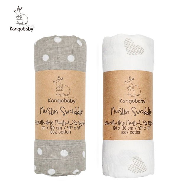 kangobaby-100-cotton-muslin-swaddle-2pkchildrensliving-simply-house-949465 Children's Kangobaby 100% Cotton Muslin Swaddle (2pk) - Living Simply House