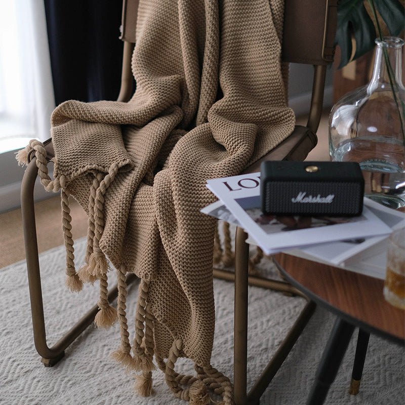 tassel-woolen-blanketblankets-and-throwsliving-simply-house-793321 Blankets and Throws Tassel Woolen Blanket - Living Simply House